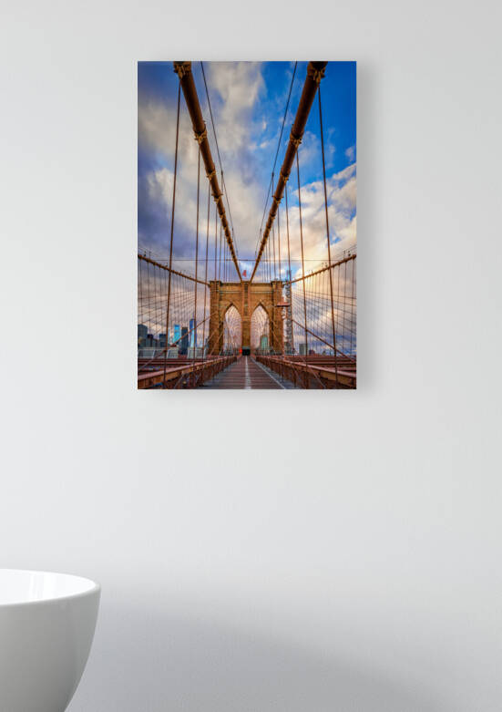 Spring Evening on the Brooklyn Bridge by Rick Berk