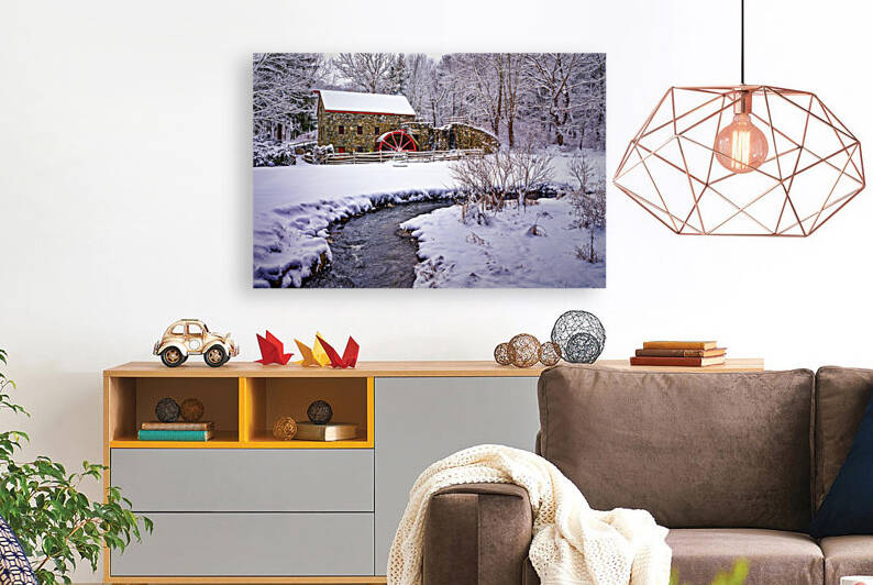 Fresh Snow on the Grist Mill by Rick Berk