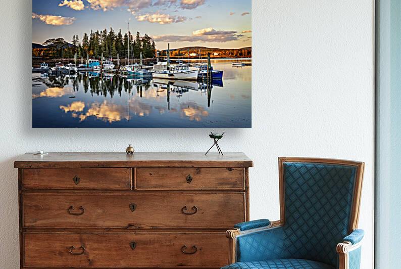 Days End in Bernard Harbor by Rick Berk