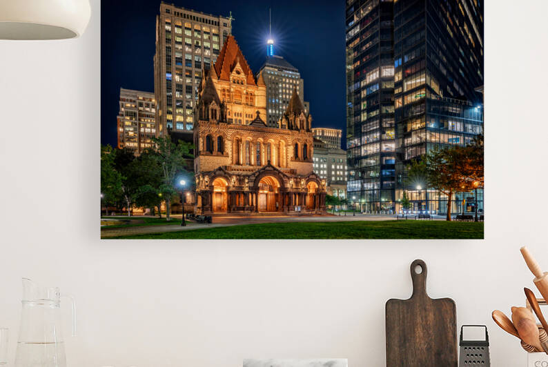 Trinity Church at Night by Rick Berk