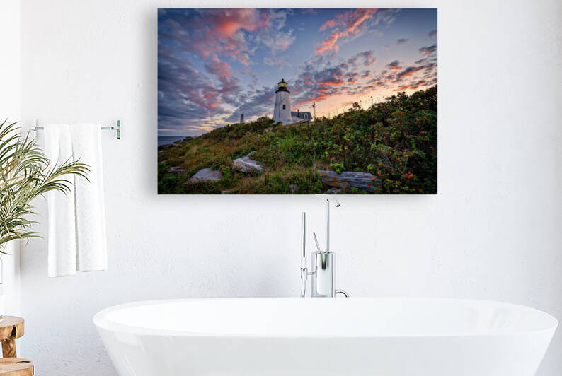 Red Skies At Pemaquid Point by Rick Berk