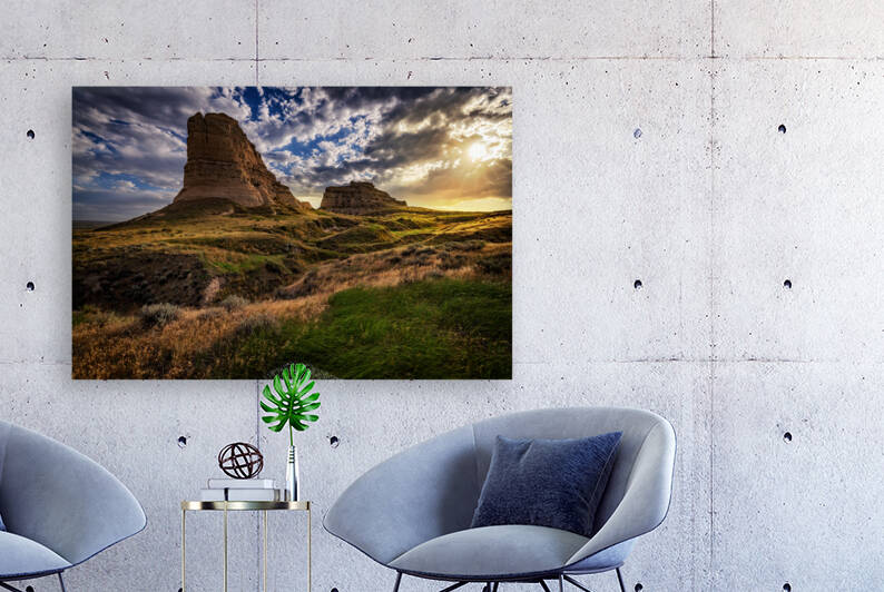 Sunset at Courthouse & Jail Rocks by Rick Berk