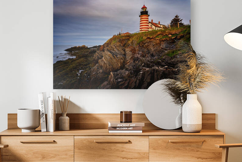 Cloudy Morning at West Quoddy Head by Rick Berk