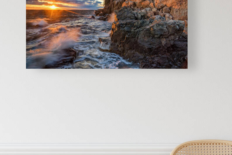 March Sunset at Bass Harbor Head Light by Rick Berk