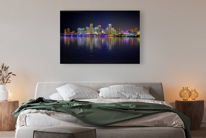 The Miami Skyline at Night by Rick Berk