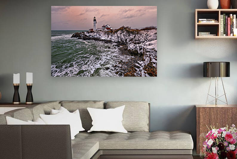 First Snow at Portland Head by Rick Berk
