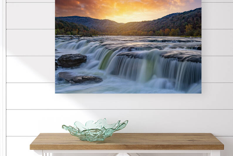 Sunset at Sandstone Falls by Rick Berk