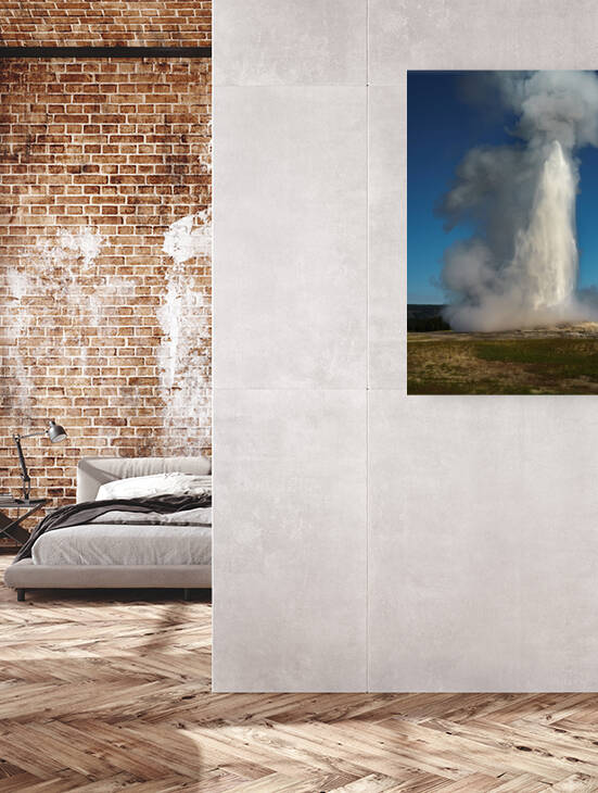 Old Faithful Erupts by Rick Berk