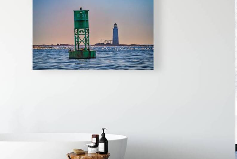 Buoy and Ram Island Ledge by Rick Berk