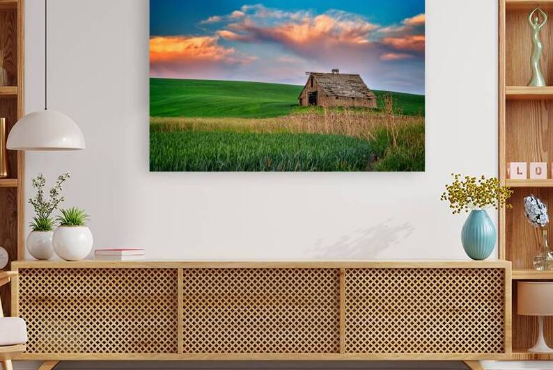 Sunset at the Old Barn by Rick Berk
