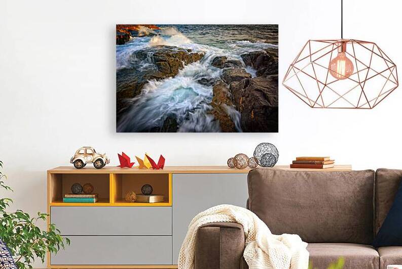Cascading Tide at Schoodic Point by Rick Berk