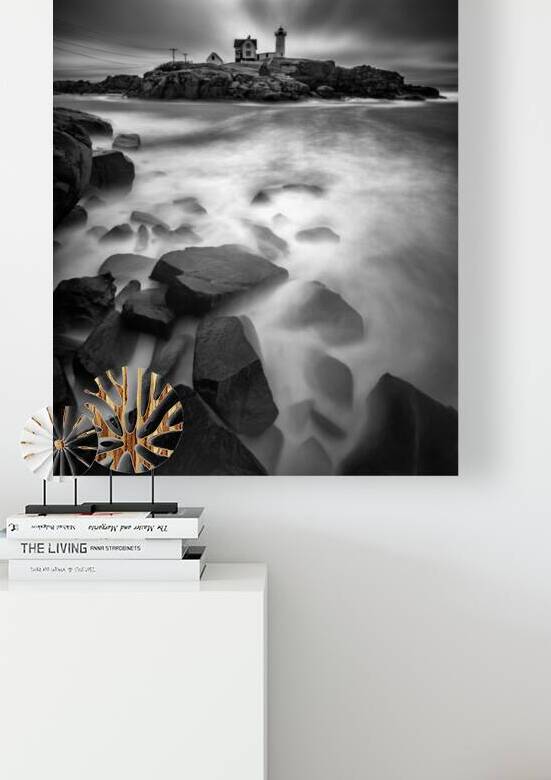 The Nubble in Black and White by Rick Berk