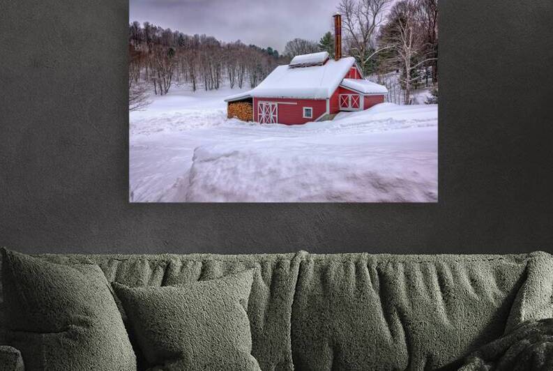 Winter at the Maple Sugar Shack by Rick Berk