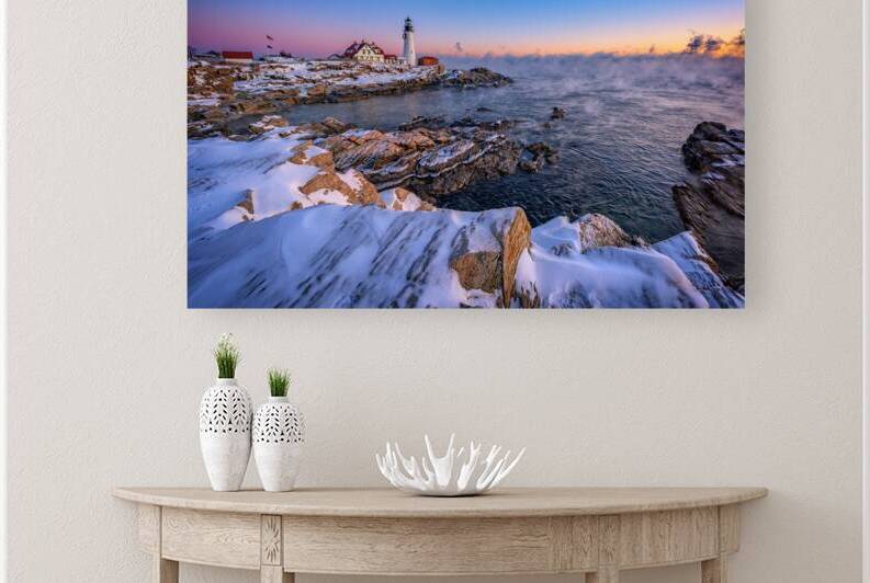 Winter Morning at Portland Head Lighthouse by Rick Berk