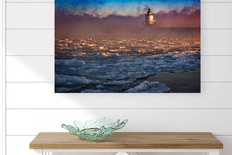 Deep Freeze at Spring Point Ledge Lighthouse by Rick Berk