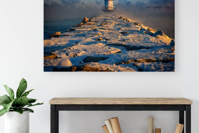 Winter Morning at Spring Point Ledge Lighthouse by Rick Berk