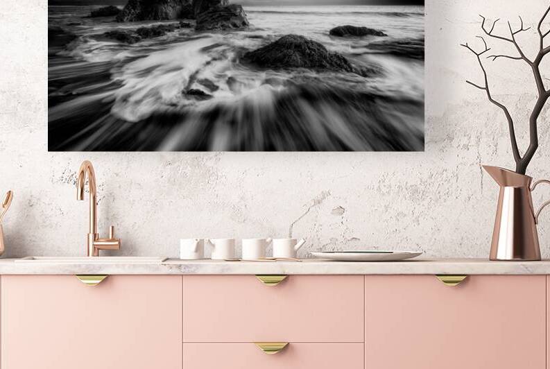 Sweeping Tides Black and White by Rick Berk