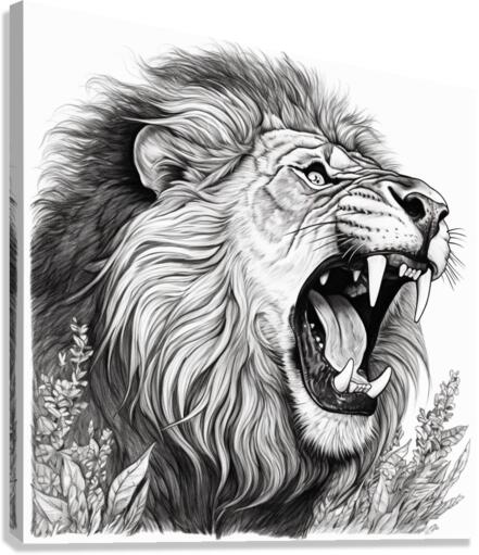 Roaring King - Sketch Series Canvas Print