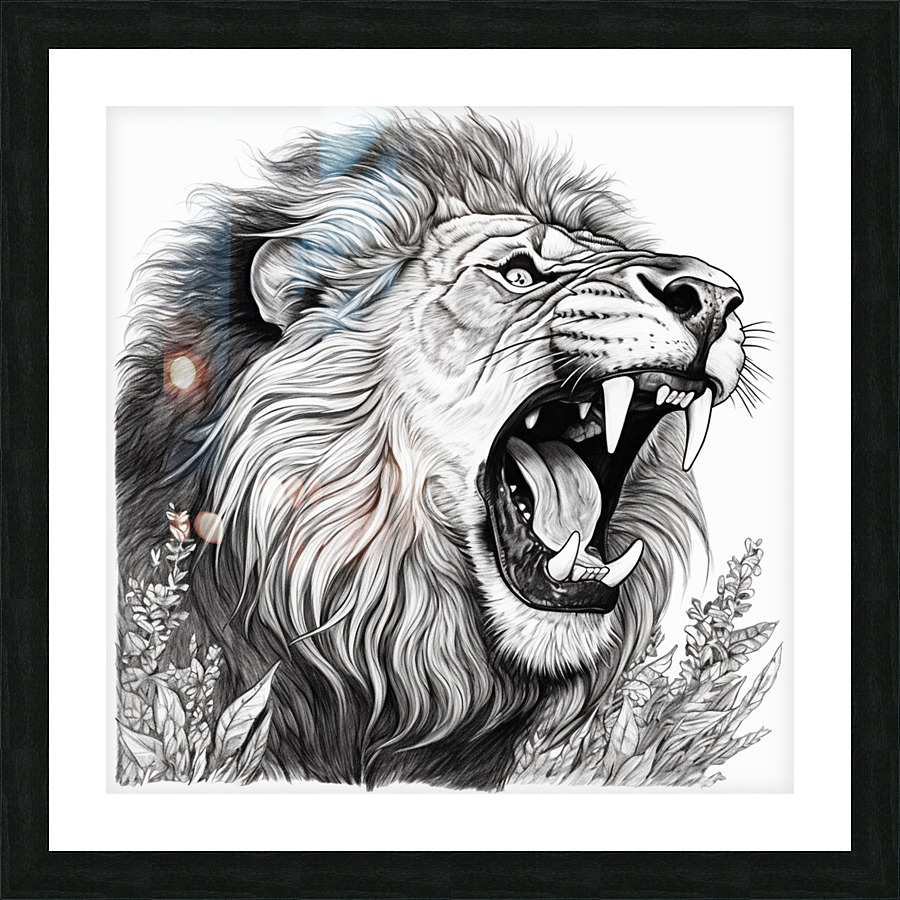 Roaring King - Sketch Series Picture Frame print