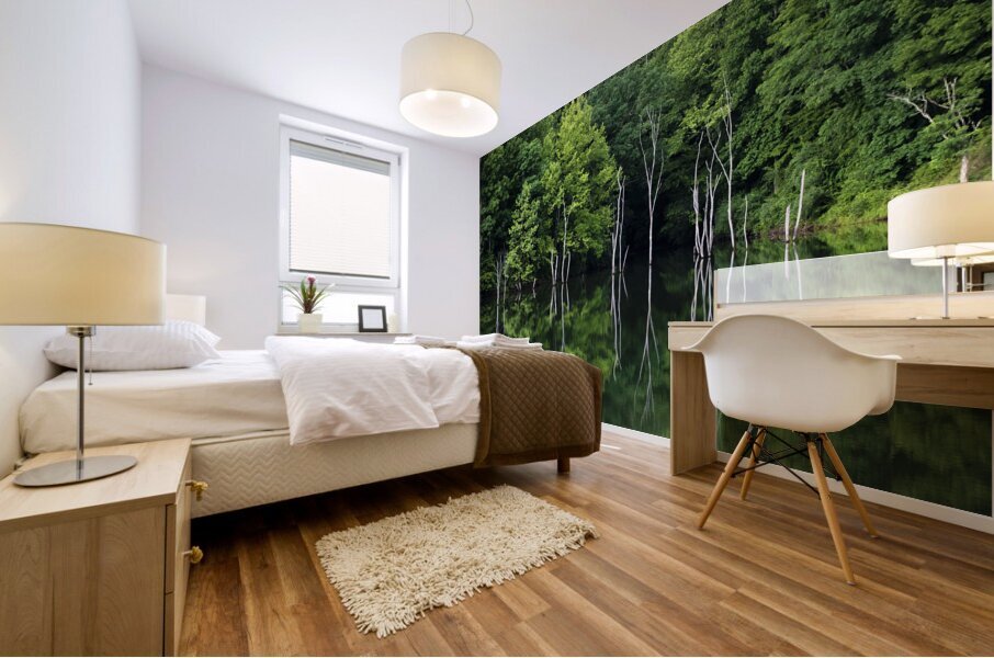 Green Abstract  1 Mural print