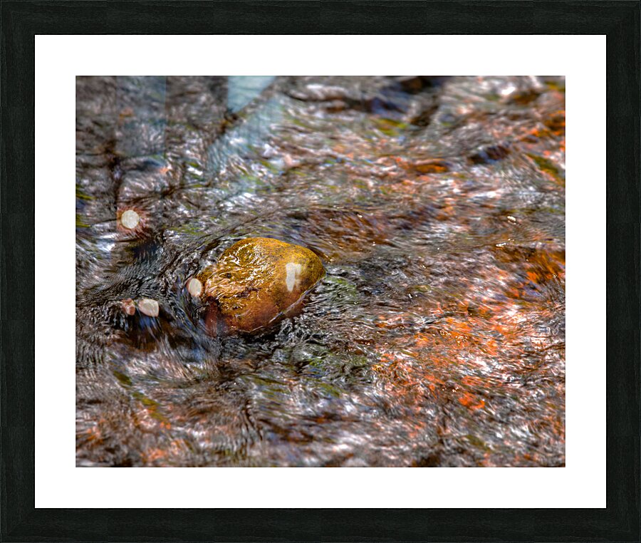Rock in Stream  2 Picture Frame print