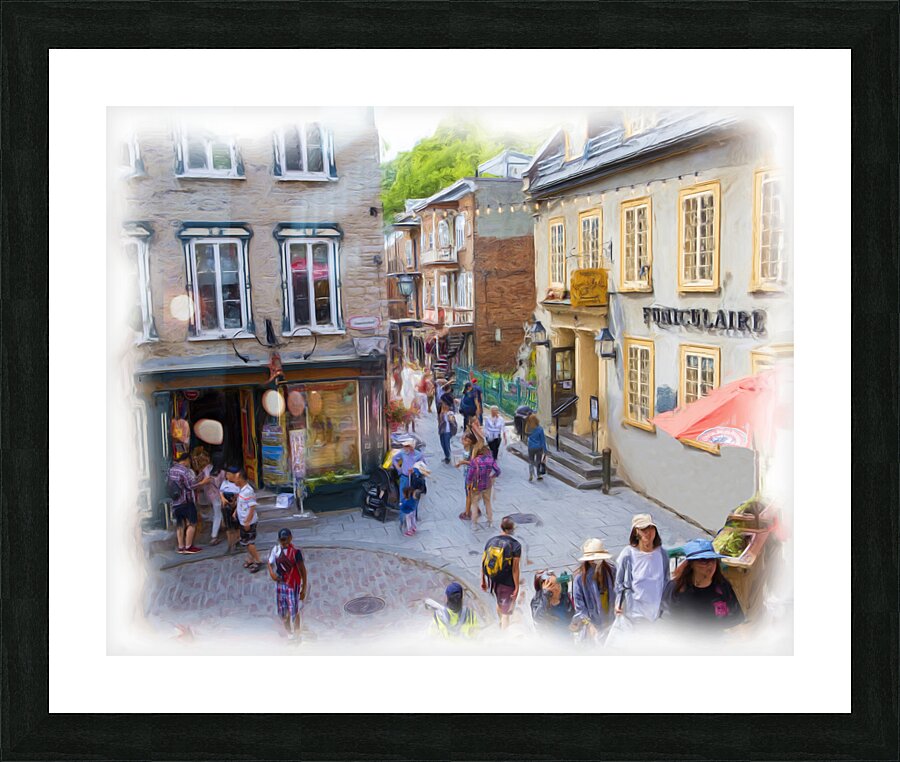 Old Quebec Picture Frame print