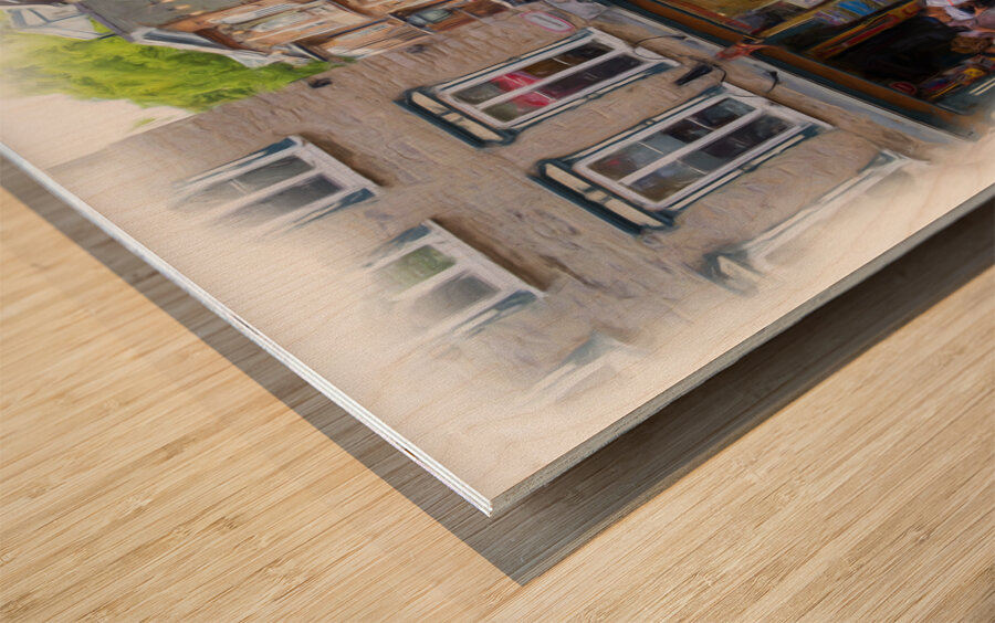 Old Quebec Wood print