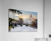 Rome ST Peters Basilica Night Sunset Acrylic Print
