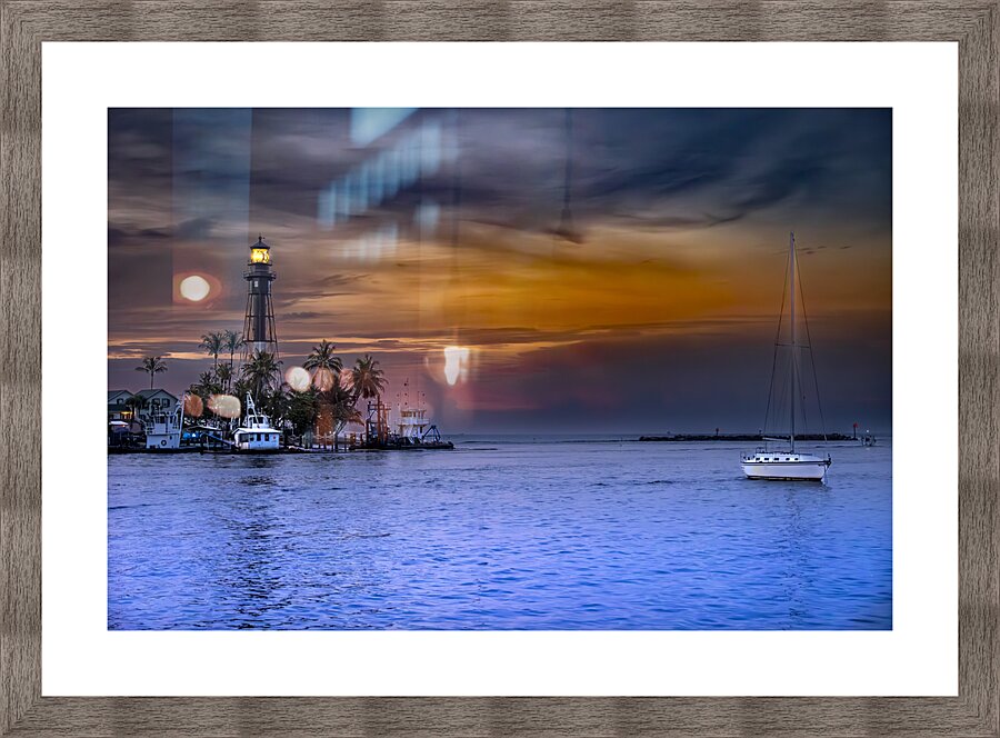 Deerfield Lighthouse Picture Frame print