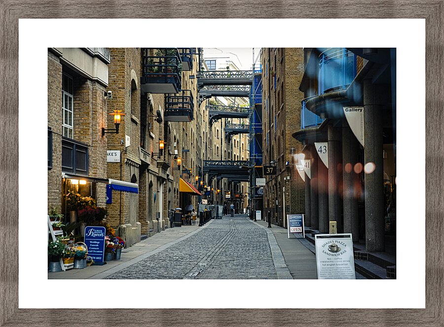 London aisle Picture Frame print
