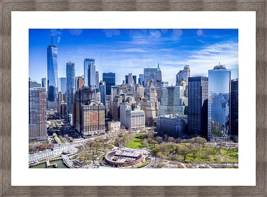 New York Battery Park Picture Frame print