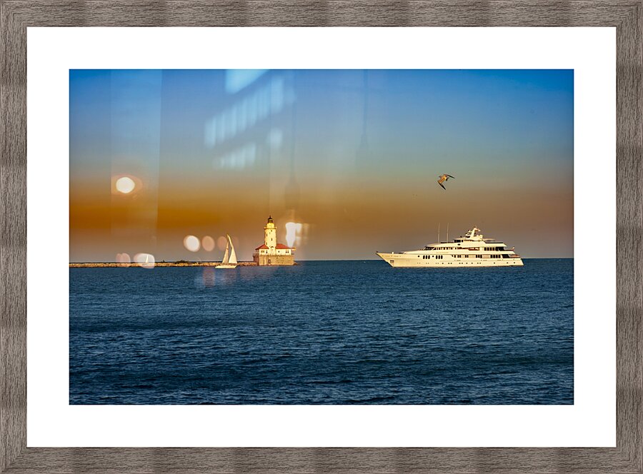 Chicago Sunset Picture Frame print