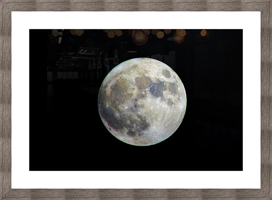 Full moon Picture Frame print