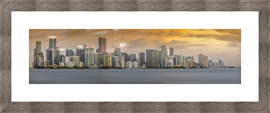 Miami Panorama Picture Frame print