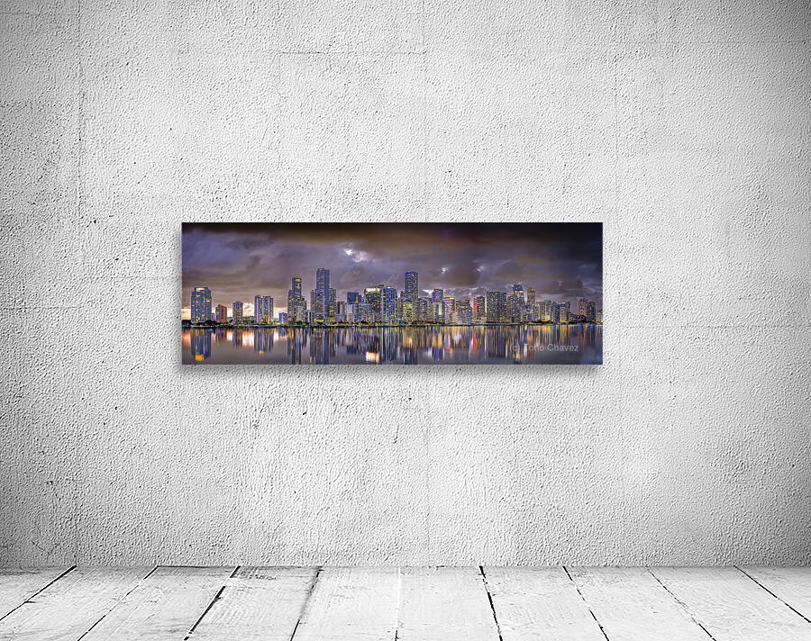 Miami Panorama night Wall Preview