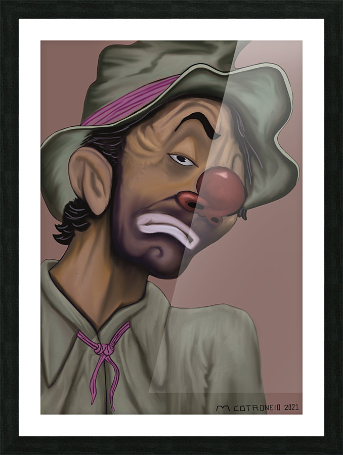 Sad clown  Picture Frame print