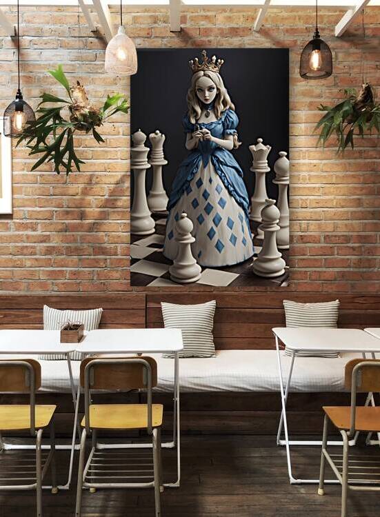 Queen amid chess realm by Sen Tinel