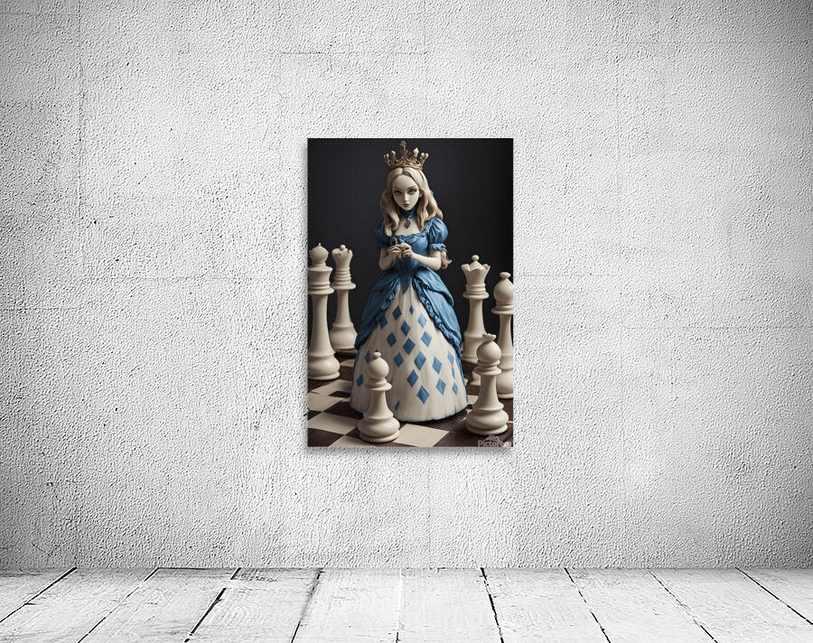 Queen amid chess realm Wall Preview