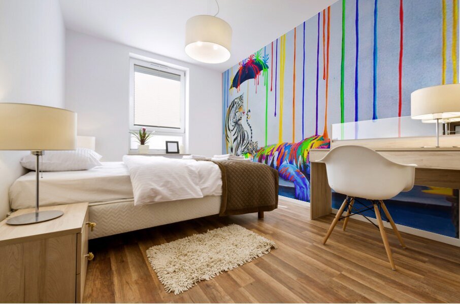 MULTICOLORD RAINDROPS  Mural print