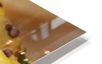 Puff pastry roll filled with cheese HD Metal print