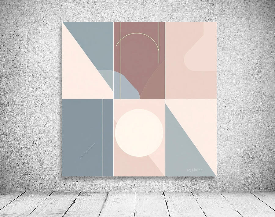 Geometric Serenity: Minimalist Composition by Mukani Wall Art