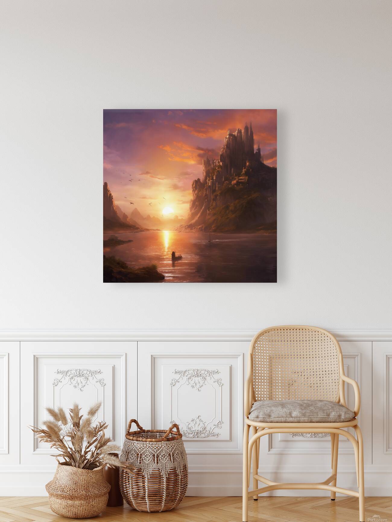 Unleash your creativity and explore the world of sunset paint art Reproduction