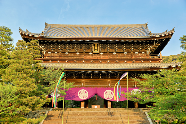 Chionin Temple view in Kyoto Japan with trees and decorations Digital Download