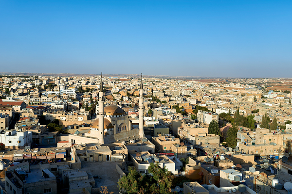 High view of Madabas cityscape in Jordan Digital Download