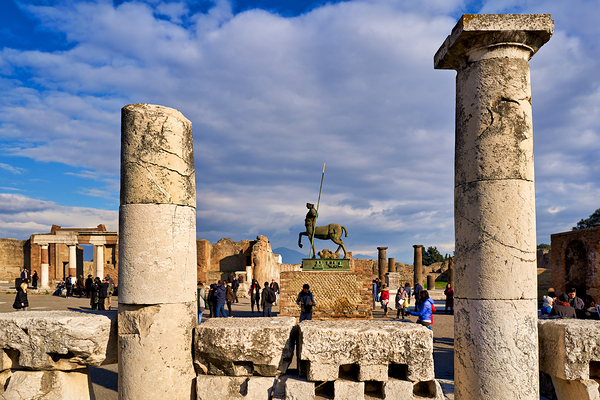 Visitors explore Pompeii ruins in Naples Campania Italy Digital Download
