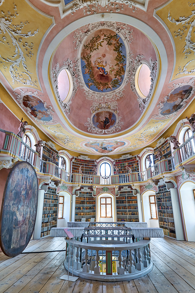 Explore St. Mang Abbey Library in Fussen along the Romantic Road Digital Download