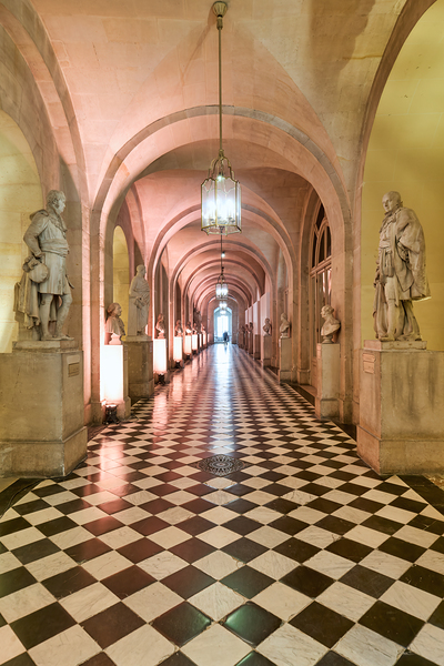 Long hallway with statues in Palace of Versailles Paris France Digital Download