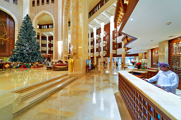 Luxury hotel lobby during holiday season in Oman Digital Download
