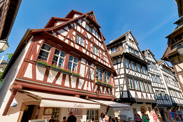 Colorful timber framed houses in Petite France Strasbourg Digital Download