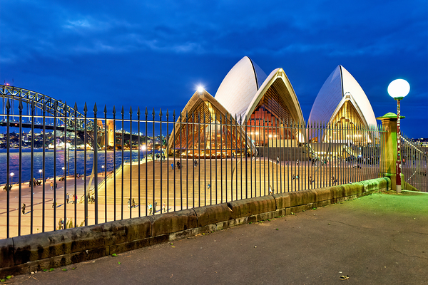 Sydney Opera House and Harbour Bridge at dusk. Digital Download